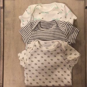 3 Newborn onesies - Precious Firsts by Carter’s